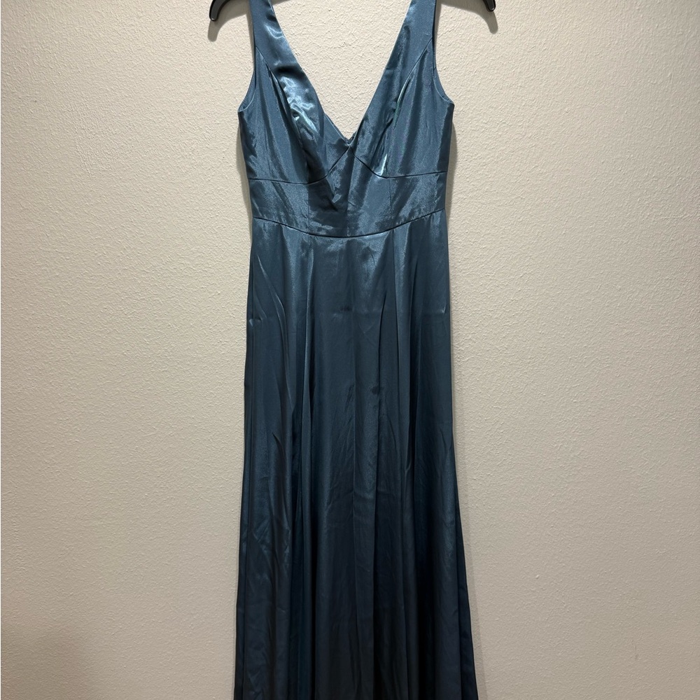 Signature Blue Satin Bridesmaids Dress